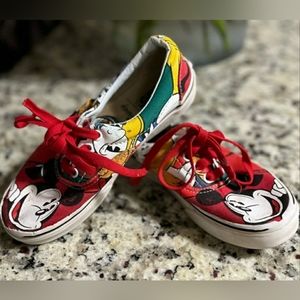 VANS Disney Mickey Mouse lace up sneakers, youth sz 1, GUC
